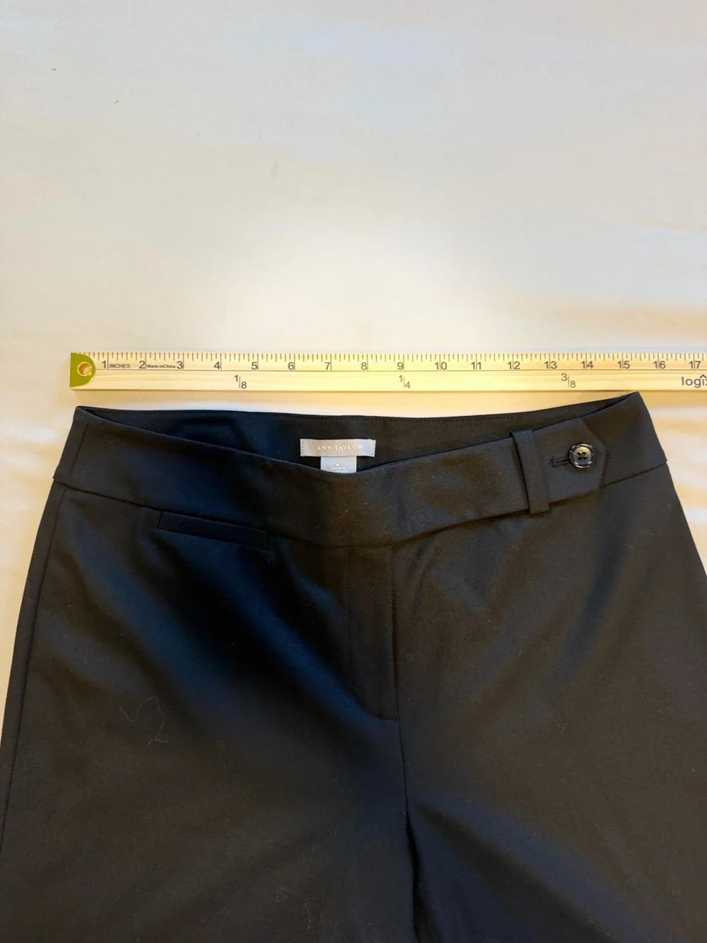 Ann Taylor Black Cropped Cuffed Dress Capris